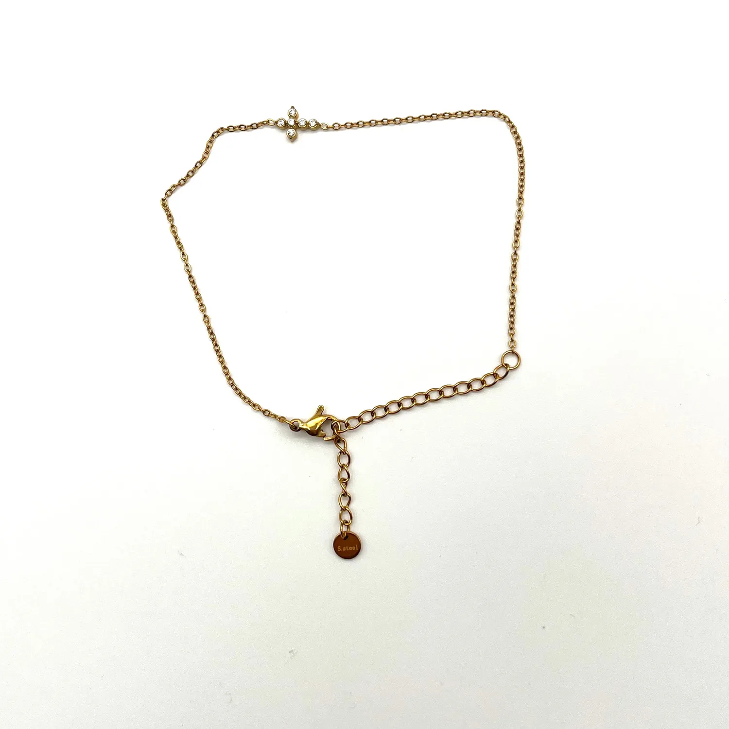 Ornamenta Croce bracciale acciaio dorato regolabile