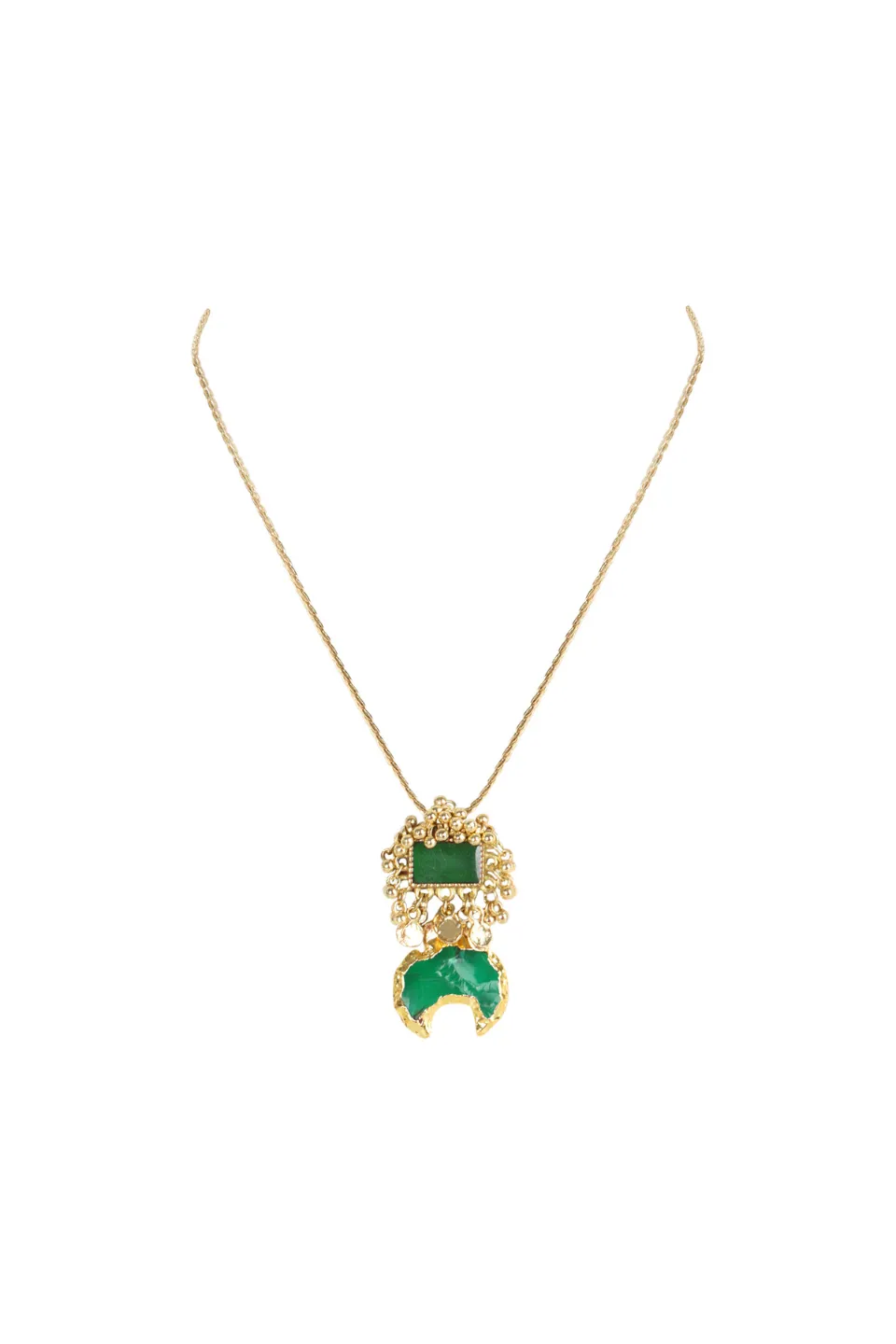 House of Tuhina Dhoori collana filo bordeaux fatta a mano