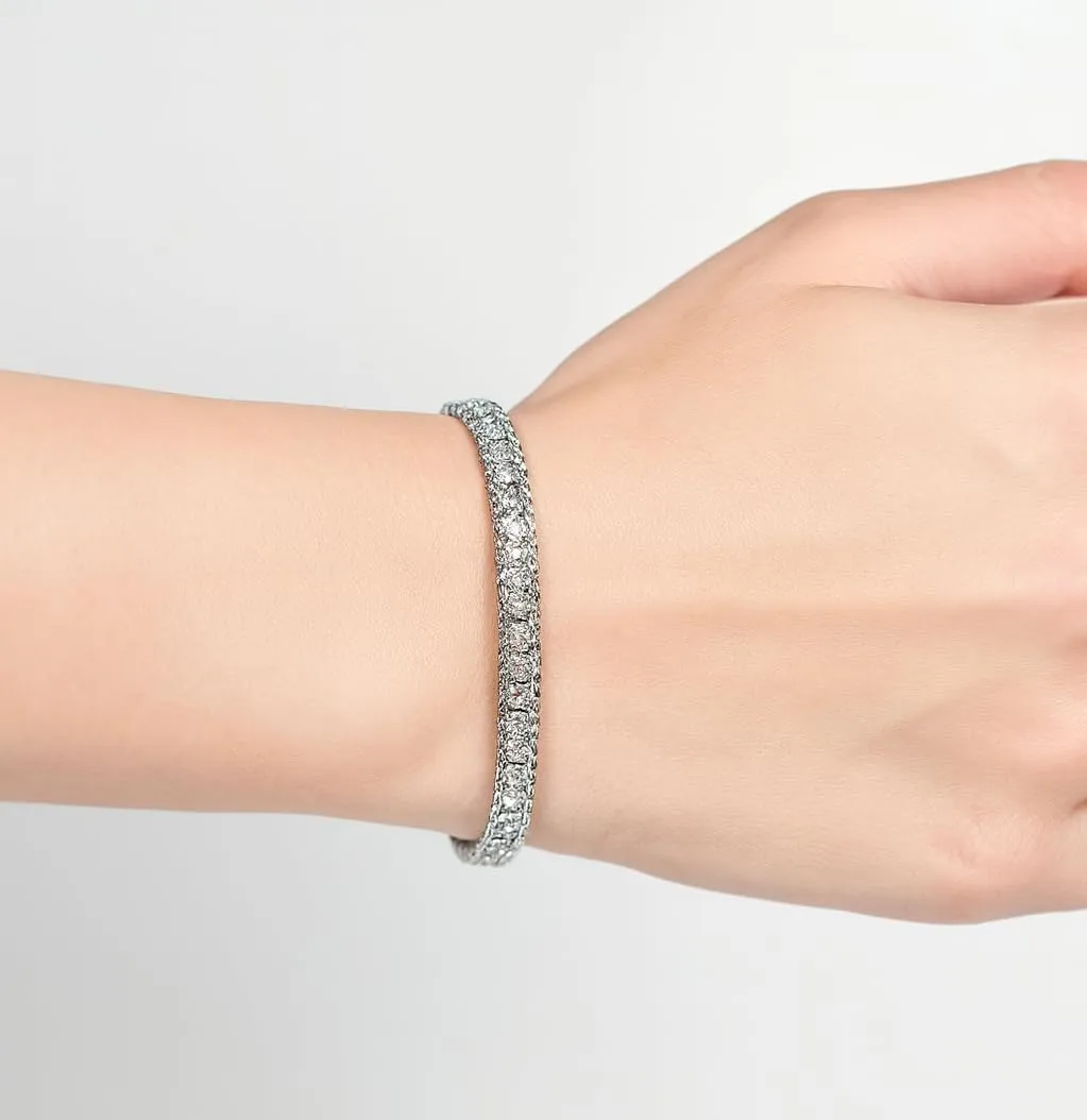 Dada Gioielli Tennis e Grumetta Bracciale Bianco zirconi bianchi