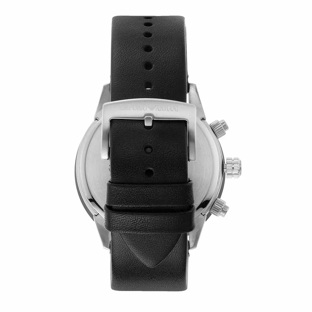 Emporio Armani orologio uomo nero e argento casual