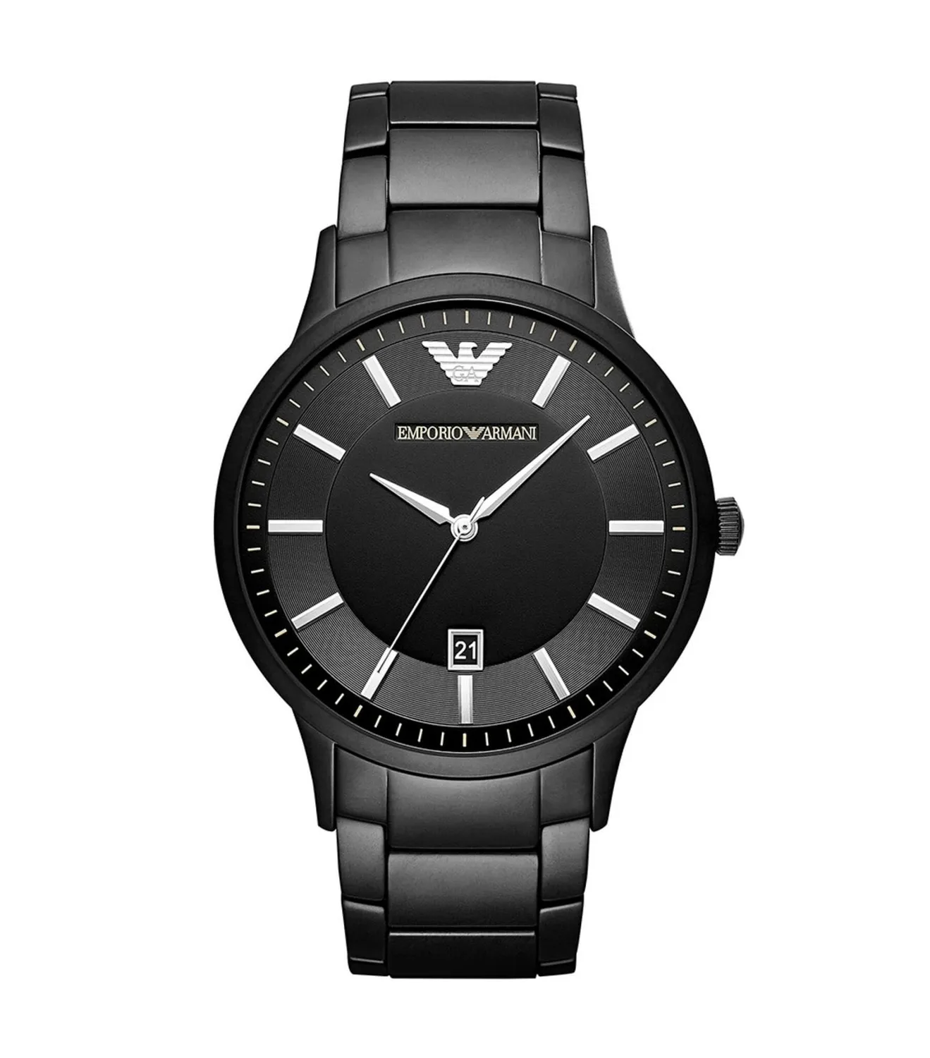 Emporio Armani Orologio Uomo 43 mm Argento e Nero