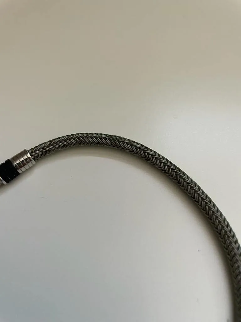 Emporio Armani bracciale uomo argento acciaio