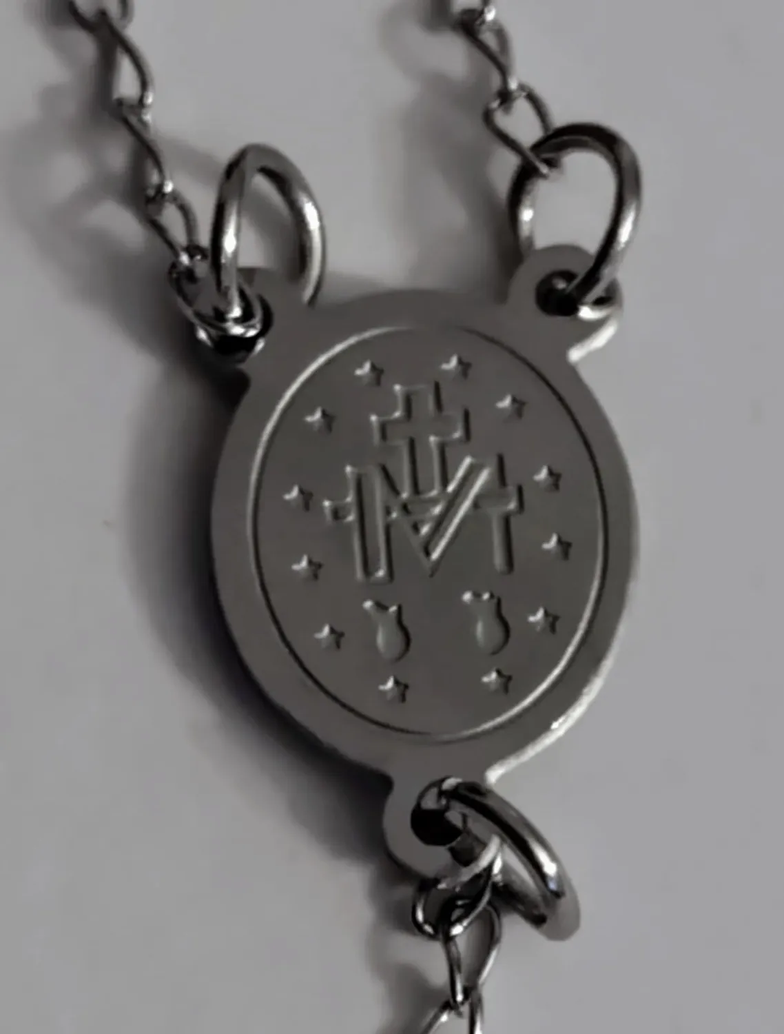 Dada Gioielli Collana Rosario Acciaio Argento e Nero