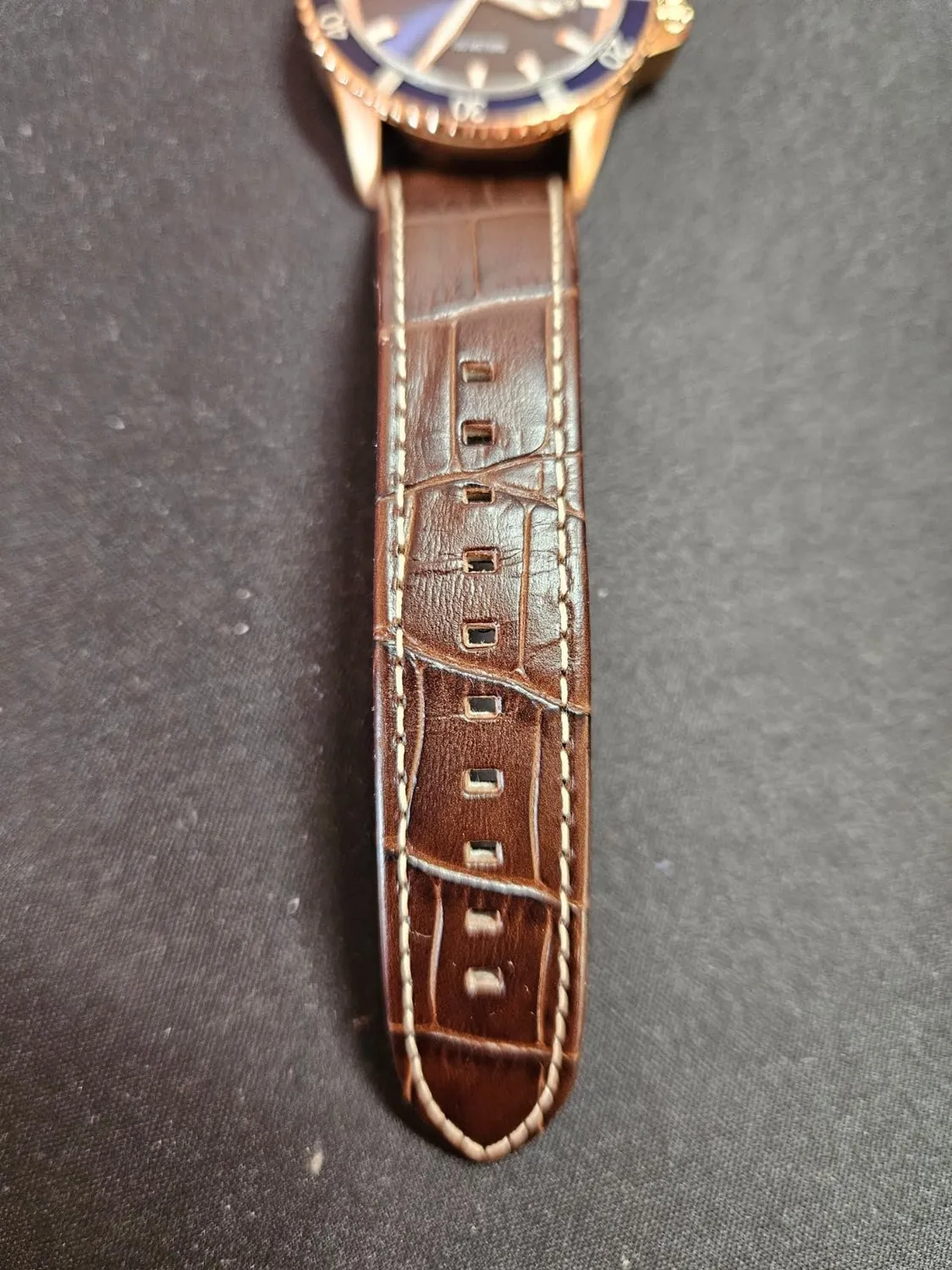 Emporio Armani AR11556 orologio uomo 42mm pelle marrone