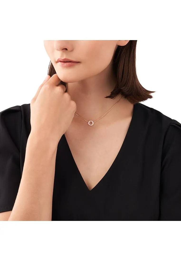 Emporio Armani Collana Donna con Ciondolo Oro Cremoso Argento