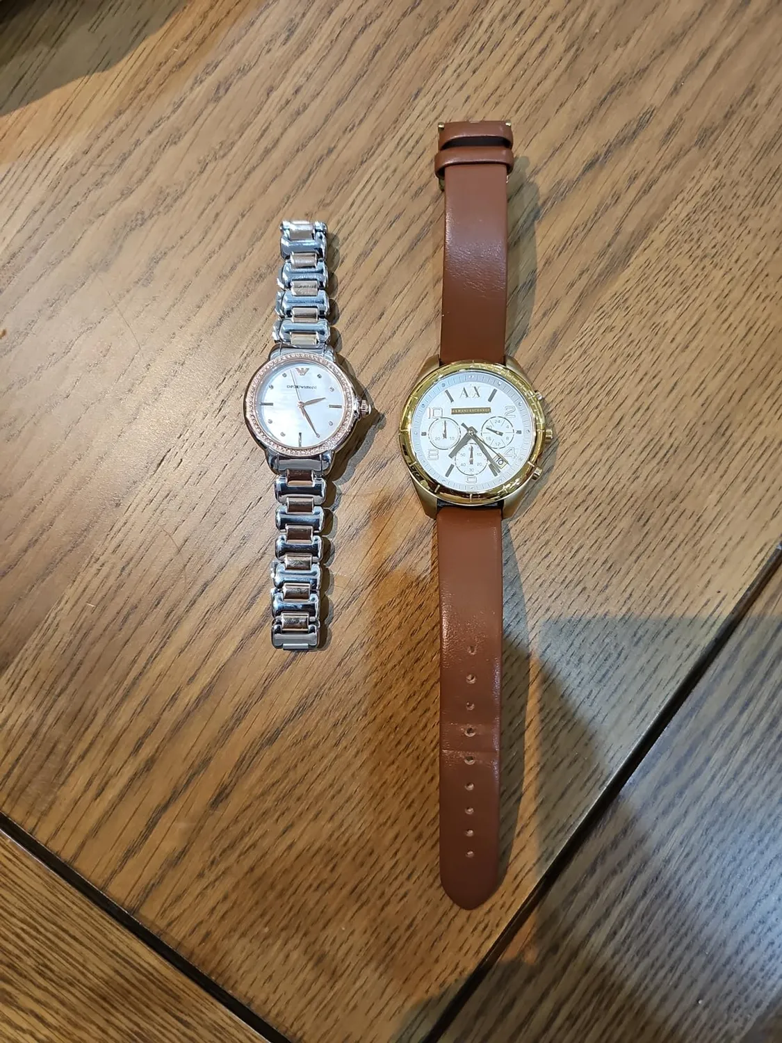 Emporio Armani Orologio Donna Argento Oro Rosa Glitter