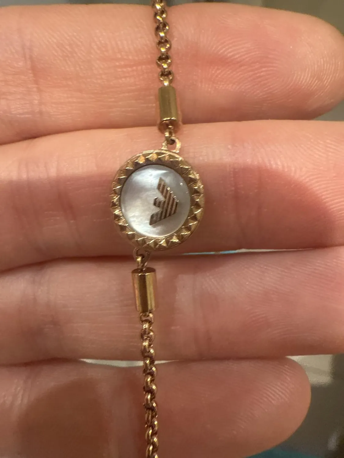 Emporio Armani bracciale donna acciaio oro rosa argento regolabile