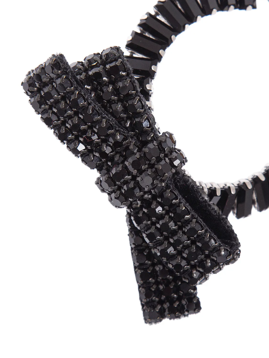 Rada Bracciale fiocco nero baguettes e strass