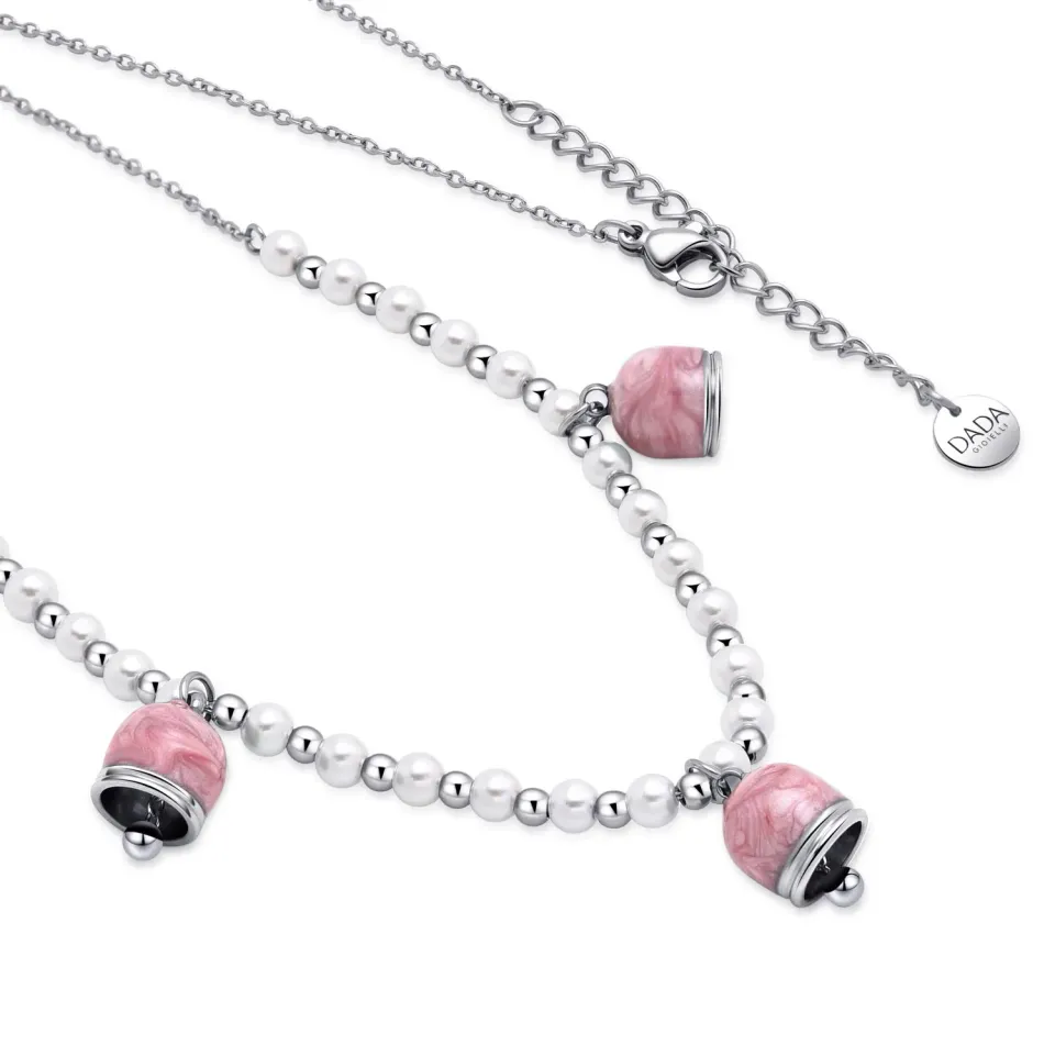 Dada Gioielli Collana Perle Maiorca Campanelle Capri Rosa