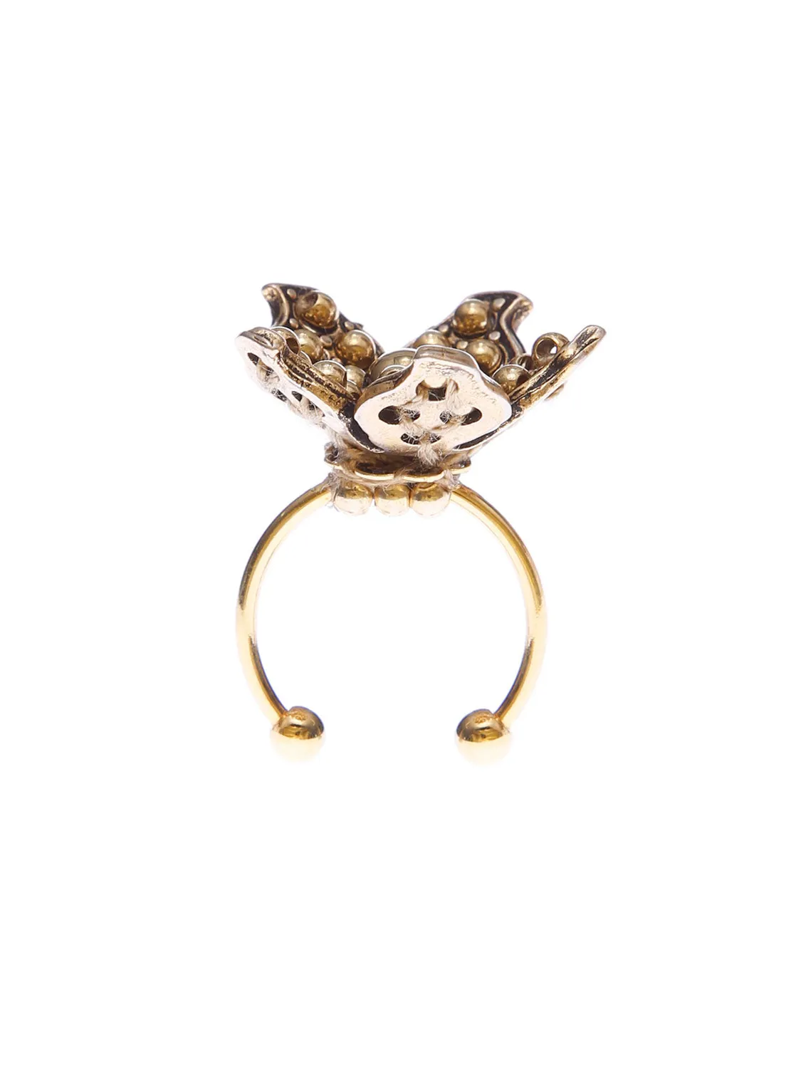 Rada Fiore anello oro antico ottone dorato