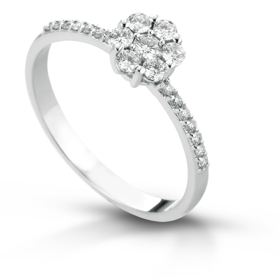 PG Gioielli Veretta anello oro bianco 20kt diamanti 1,4ct