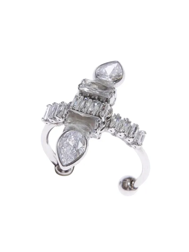 Rada Gioiello anello cristallo goccia baguette