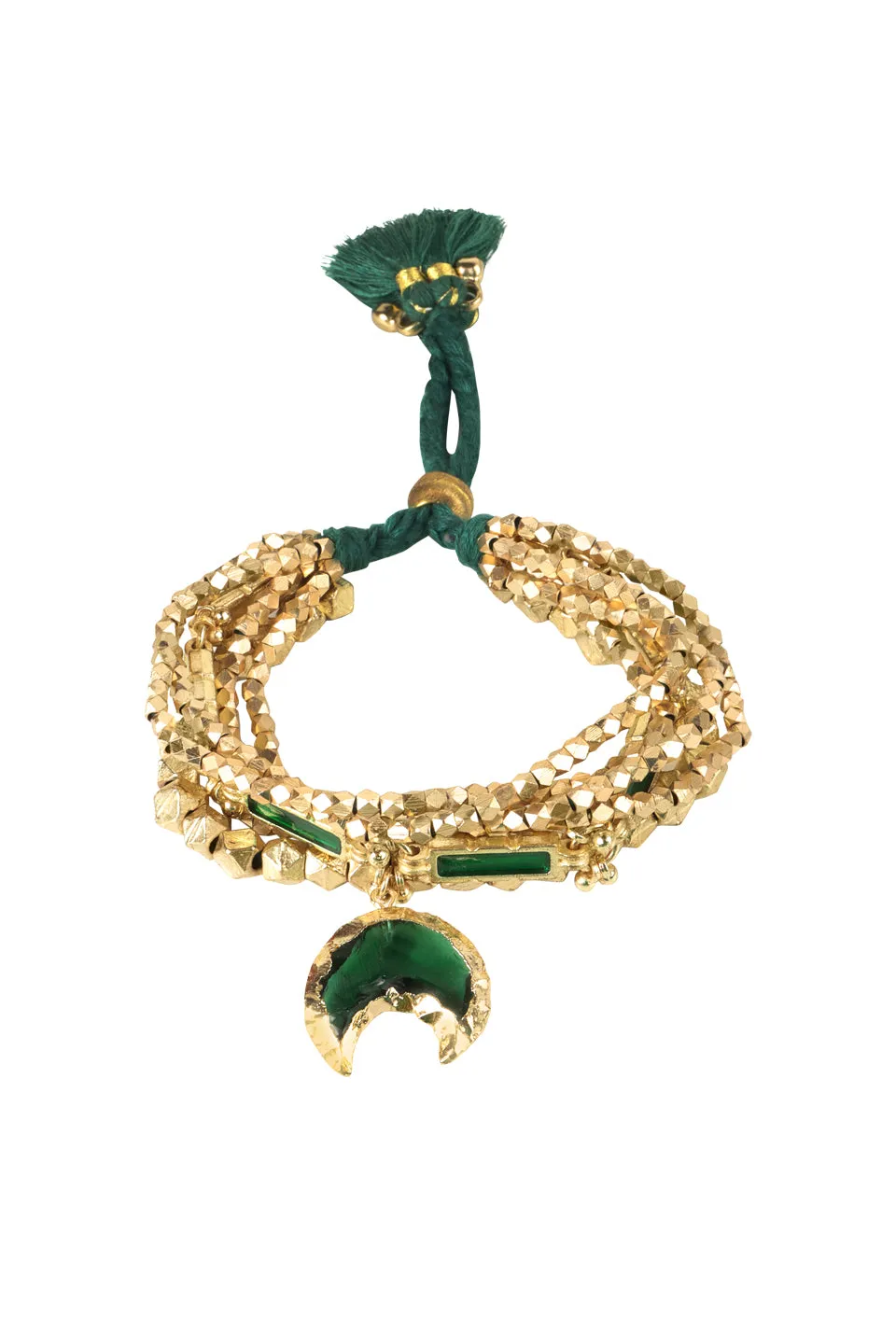 House of Tuhina Indrani bracciale regolabile nero