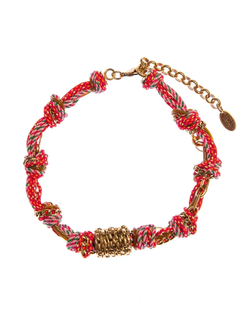 Rada Tubolare Colorato collana girocollo rossa intrecciata
