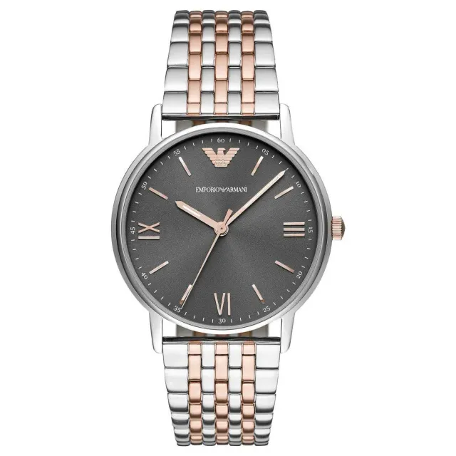 Emporio Armani orologio uomo oro rosa e argento