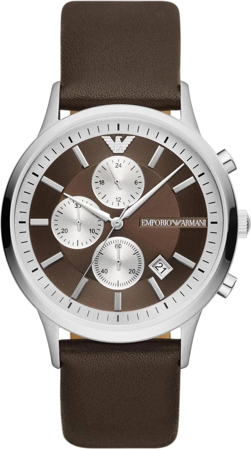 Emporio Armani orologio uomo nero e argento casual