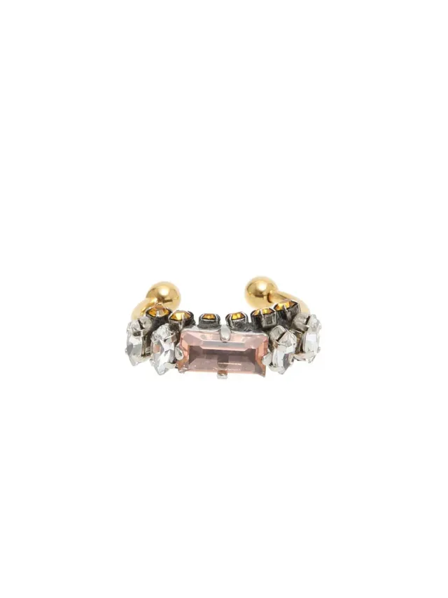 Rada baguette anello rosa oro regolabile fatto a mano