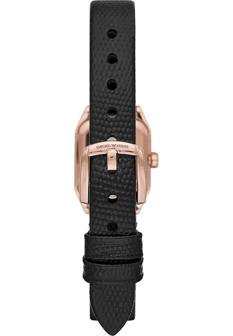 Emporio Armani Orologio Donna 22mm Nero Oro Rosa Quarzo