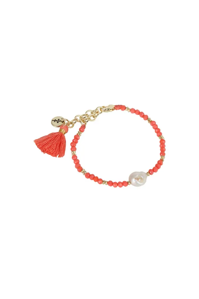 House of Tuhina Vedika Sun Gold bracciale corniola fatto a mano