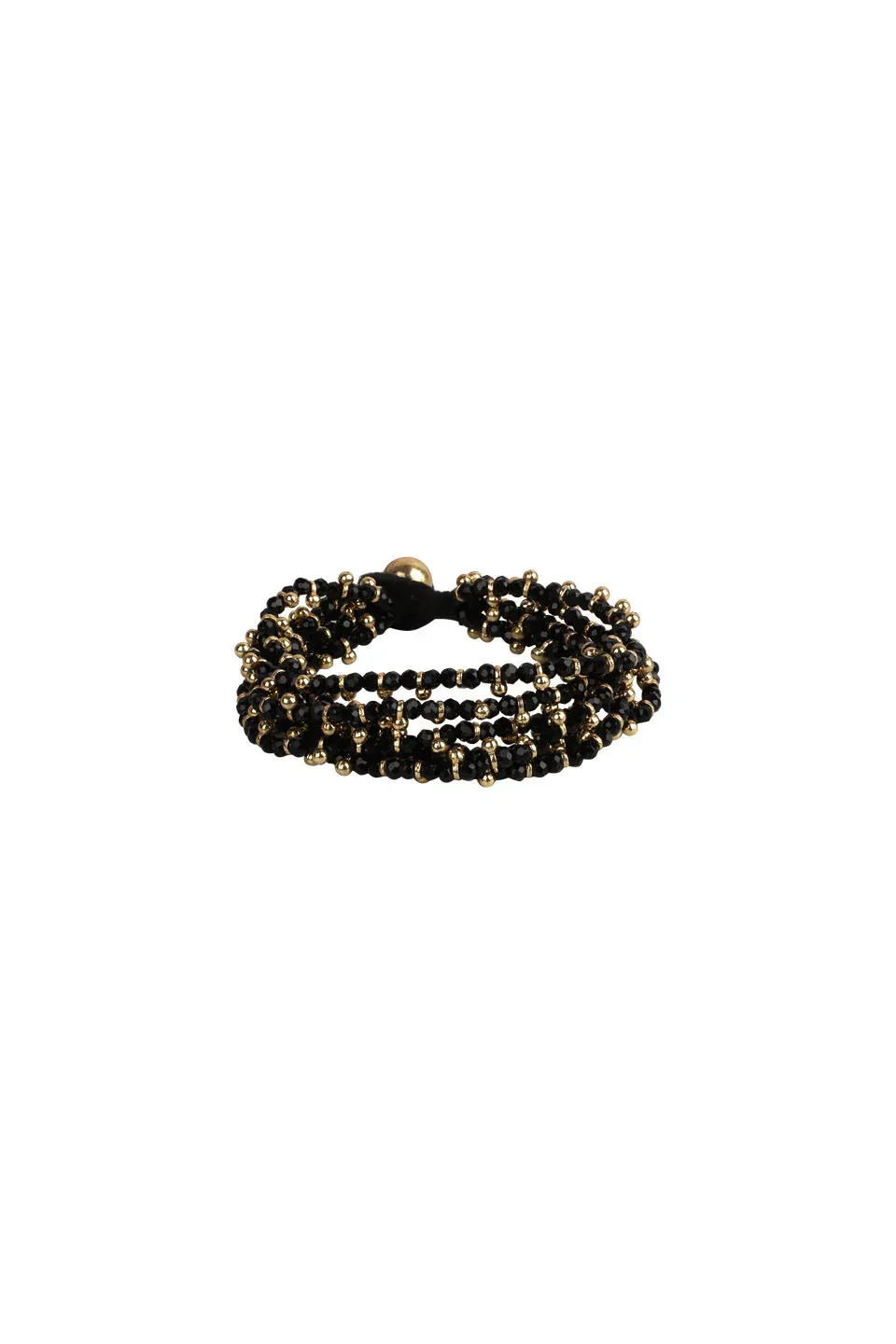 House of Tuhina Vilasini bracciale Trajva nero oro misura unica