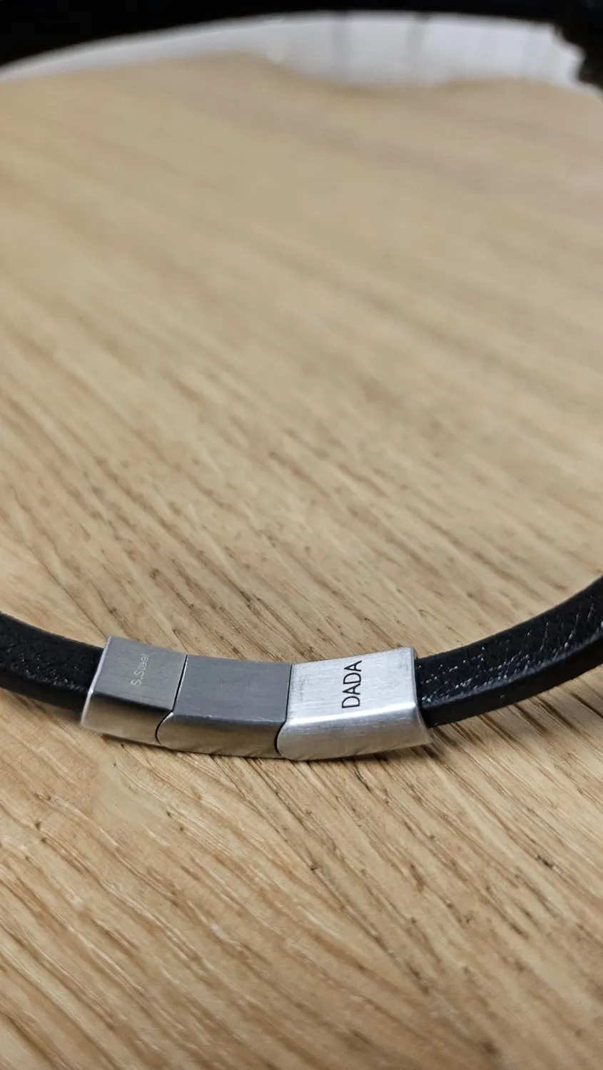 Dada Gioielli Bracciale Uomo Rosa Venti Pelle Acciaio
