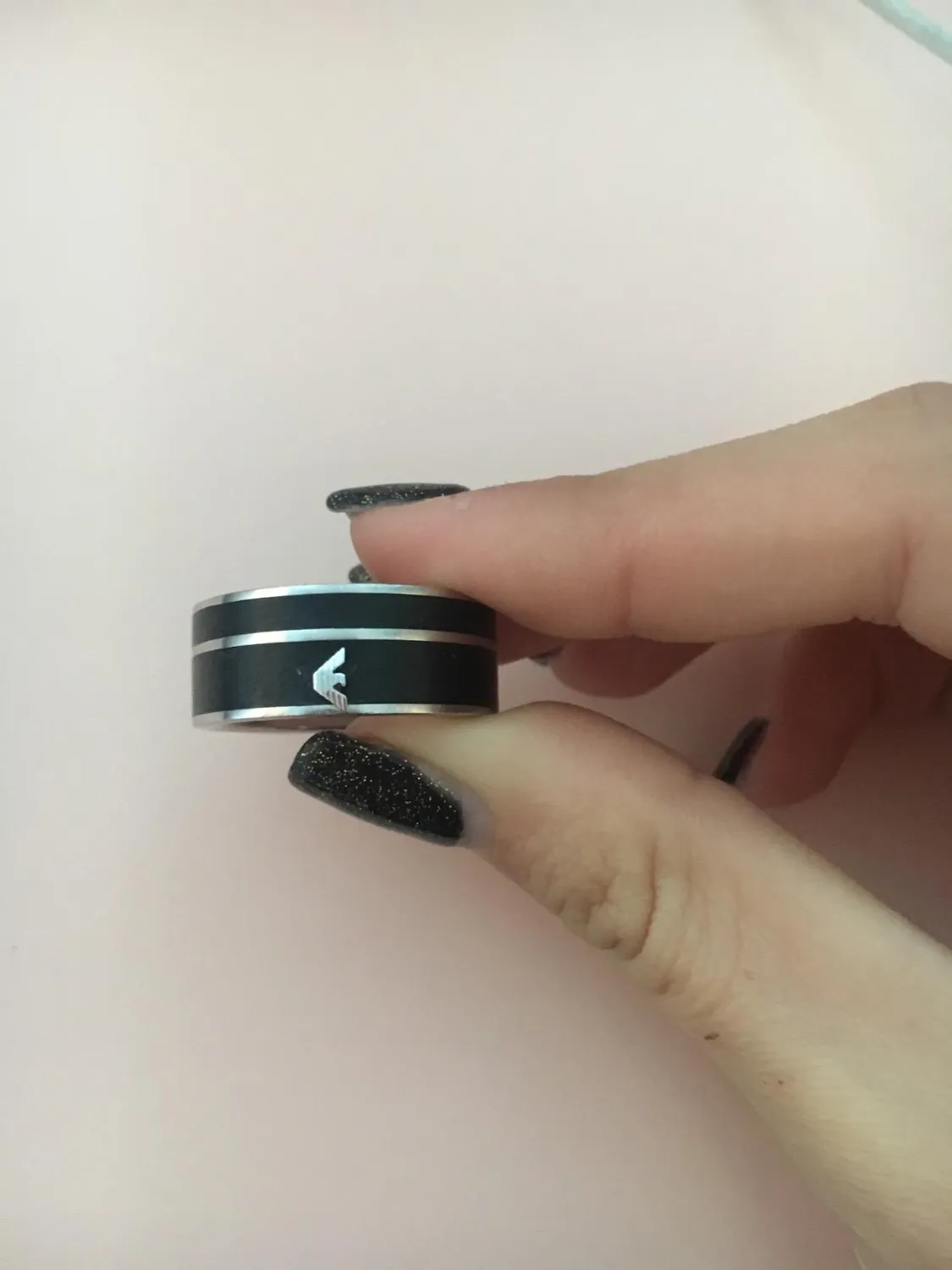 Emporio Armani EGS2032040 anello uomo acciaio nero