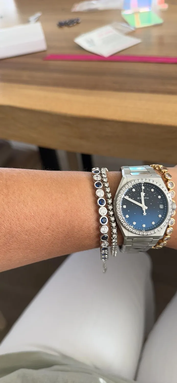 Diamond Treats bracciale tennis argento 925 zirconia blu M/L