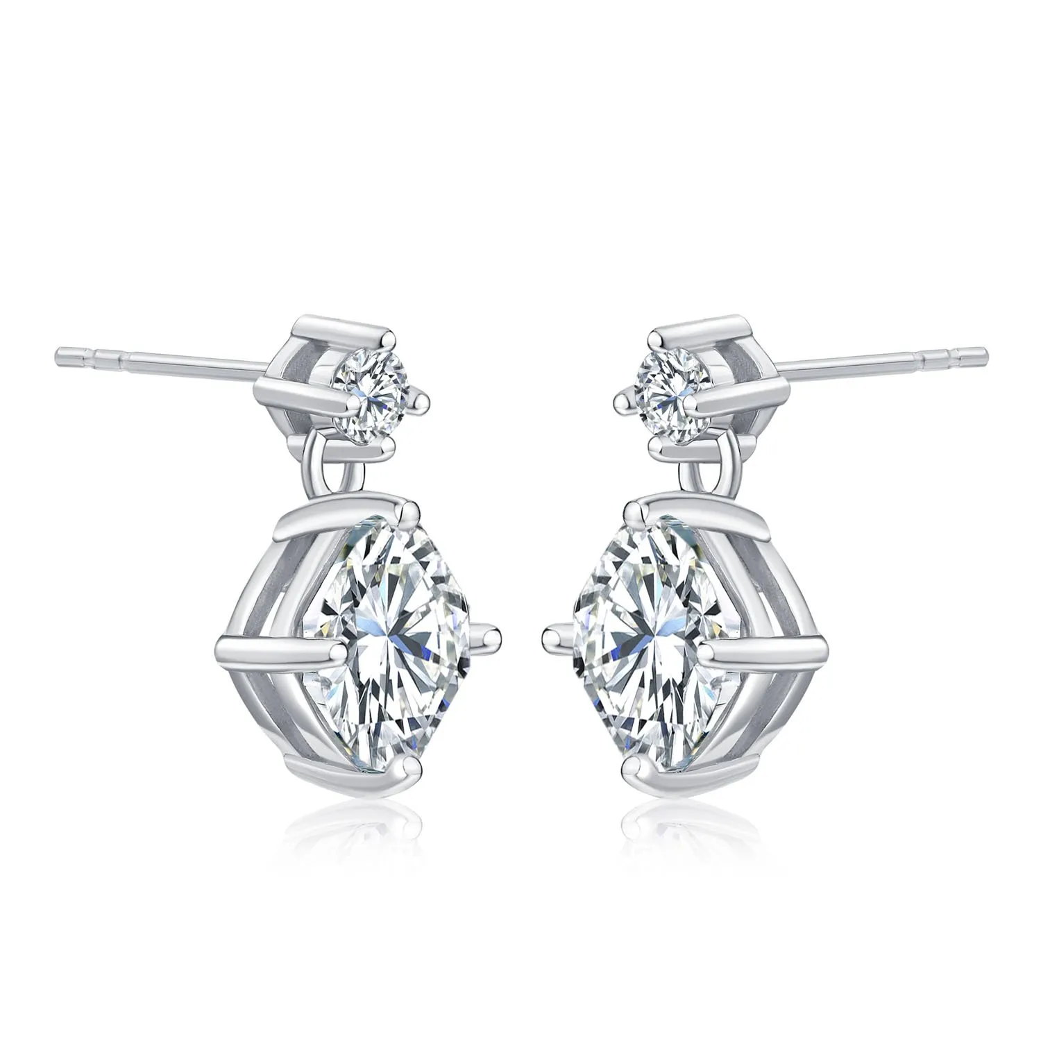 Diamond Treats Orecchini Pendenti Argento 925 Zirconi Bianchi