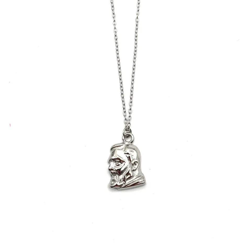 Ornamenta collana Padre Pio acciaio 40-45 cm devozionale