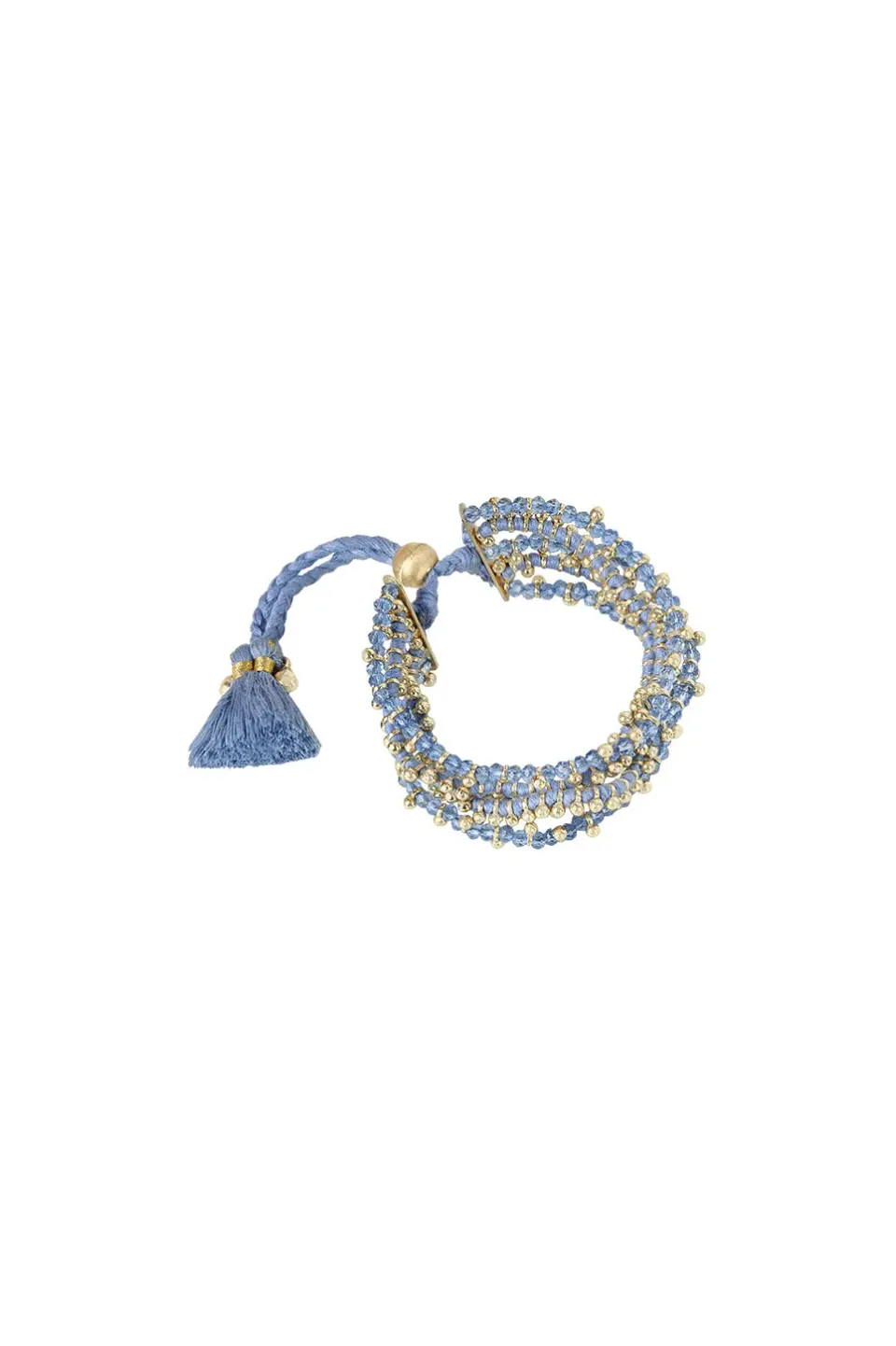 House of Tuhina Ruhani bracciale blu grigio fatto a mano
