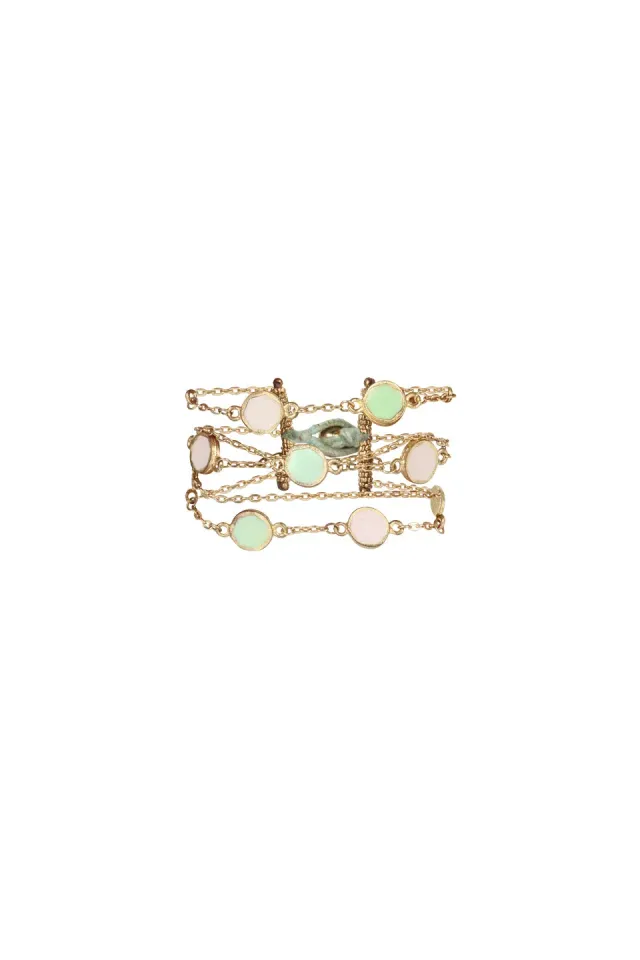 House of Tuhina Round Enamel bracciale smaltato bohème