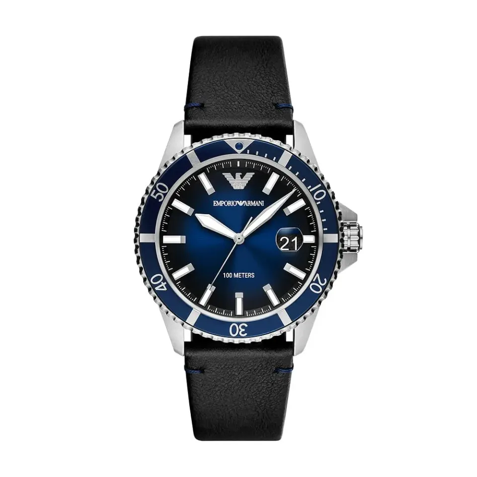 Emporio Armani orologio uomo cronografo 43mm silicone quarzo