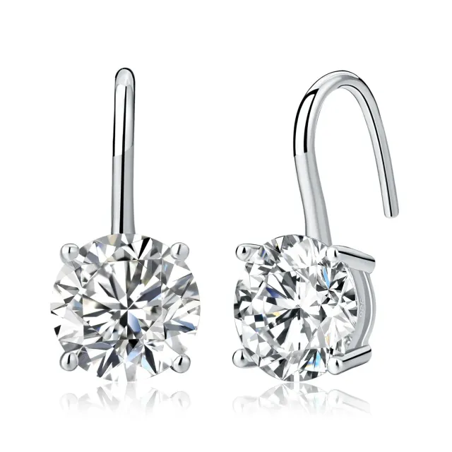 Diamond Treats Orecchini Pendenti Punto Luce Argento Zirconia 8 mm