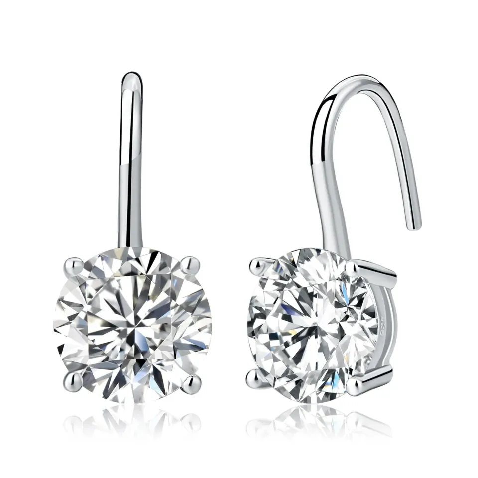 Diamond Treats Orecchini Pendenti Punto Luce Argento Zirconia 8 mm