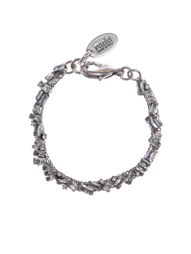 Rada Cristallo bracciale baguette con strass