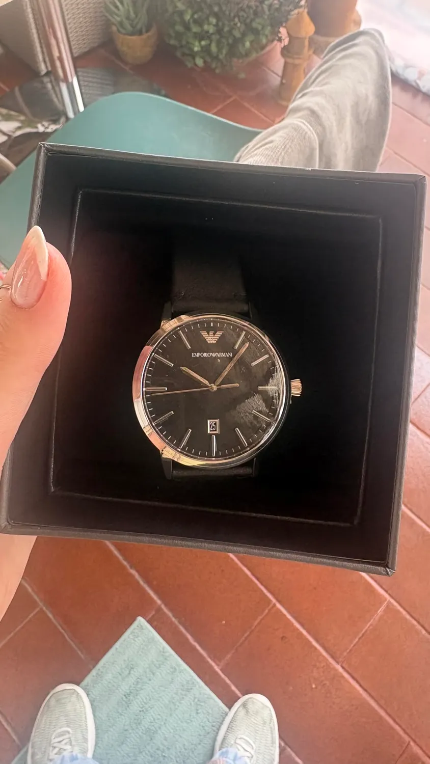 Emporio Armani Orologio Quarzo Nero Argento Uomo