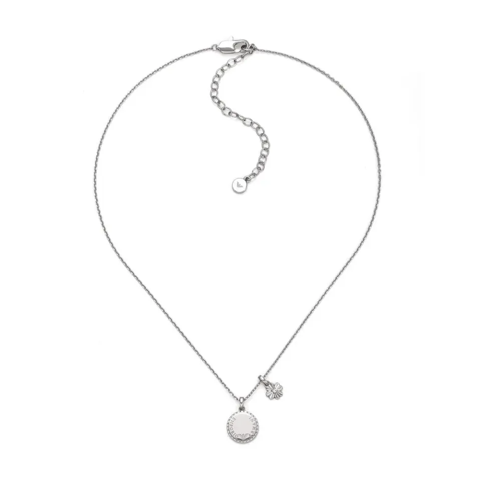 Emporio Armani bracciale coulisse acciaio argento logo uomo