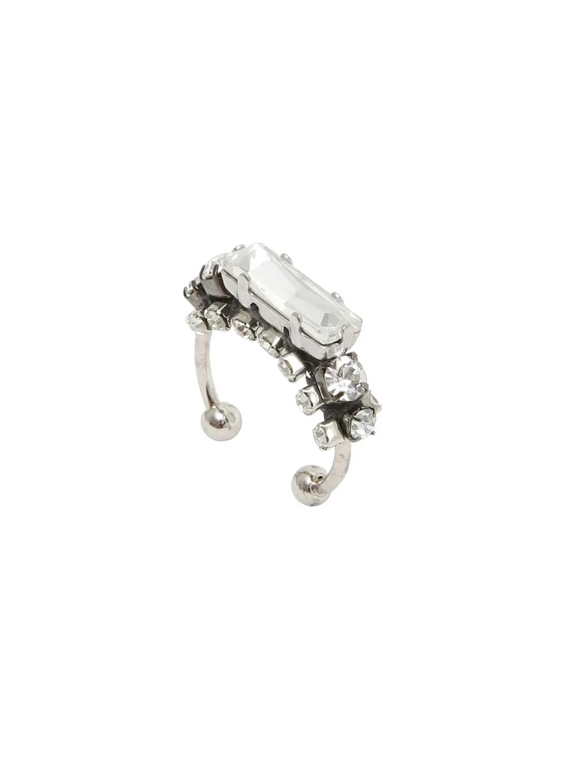Rada Baguette Anello Cristallo regolabile finitura argento