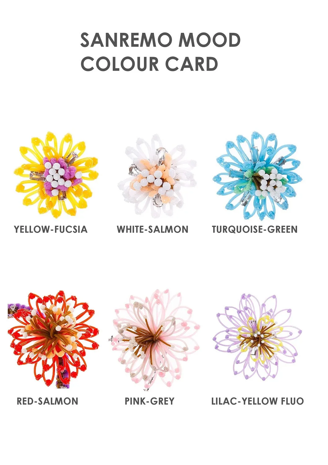 Rada Fiore collana rosa grigio catena borchie