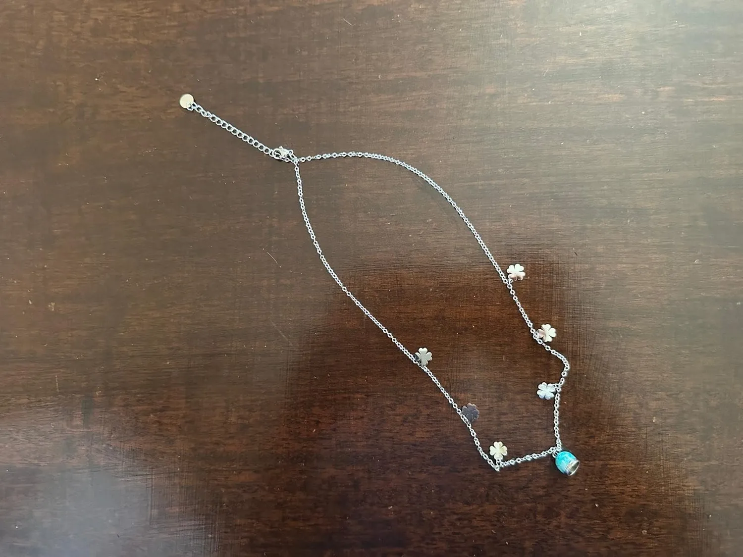 Dada Gioielli Capri Campanella Collana Turchese Quadrifoglio Acciaio
