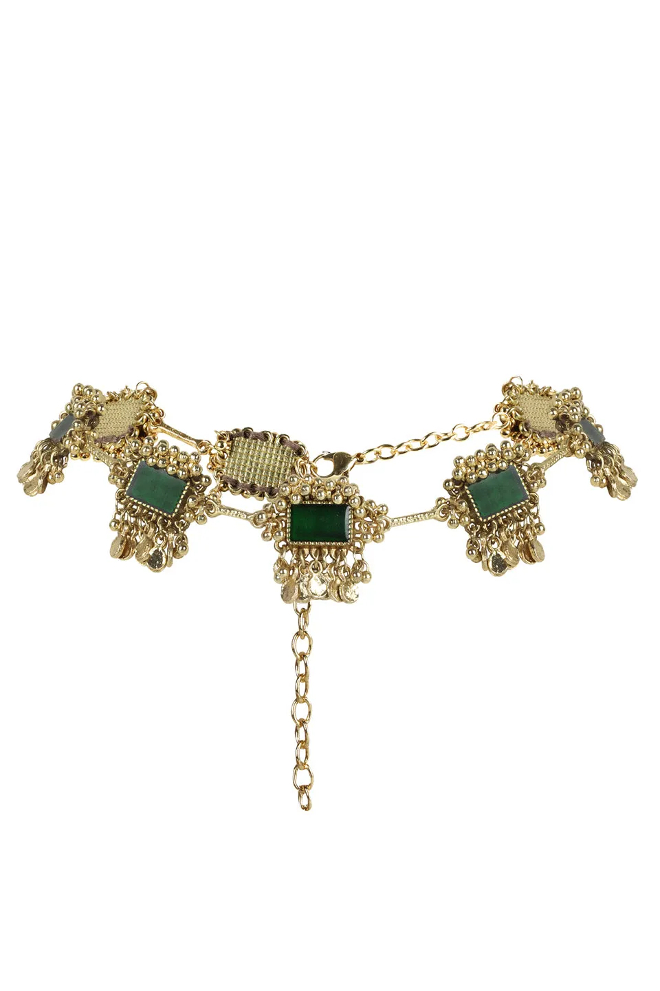 House of Tuhina Tavishi collana bordeaux fatto a mano
