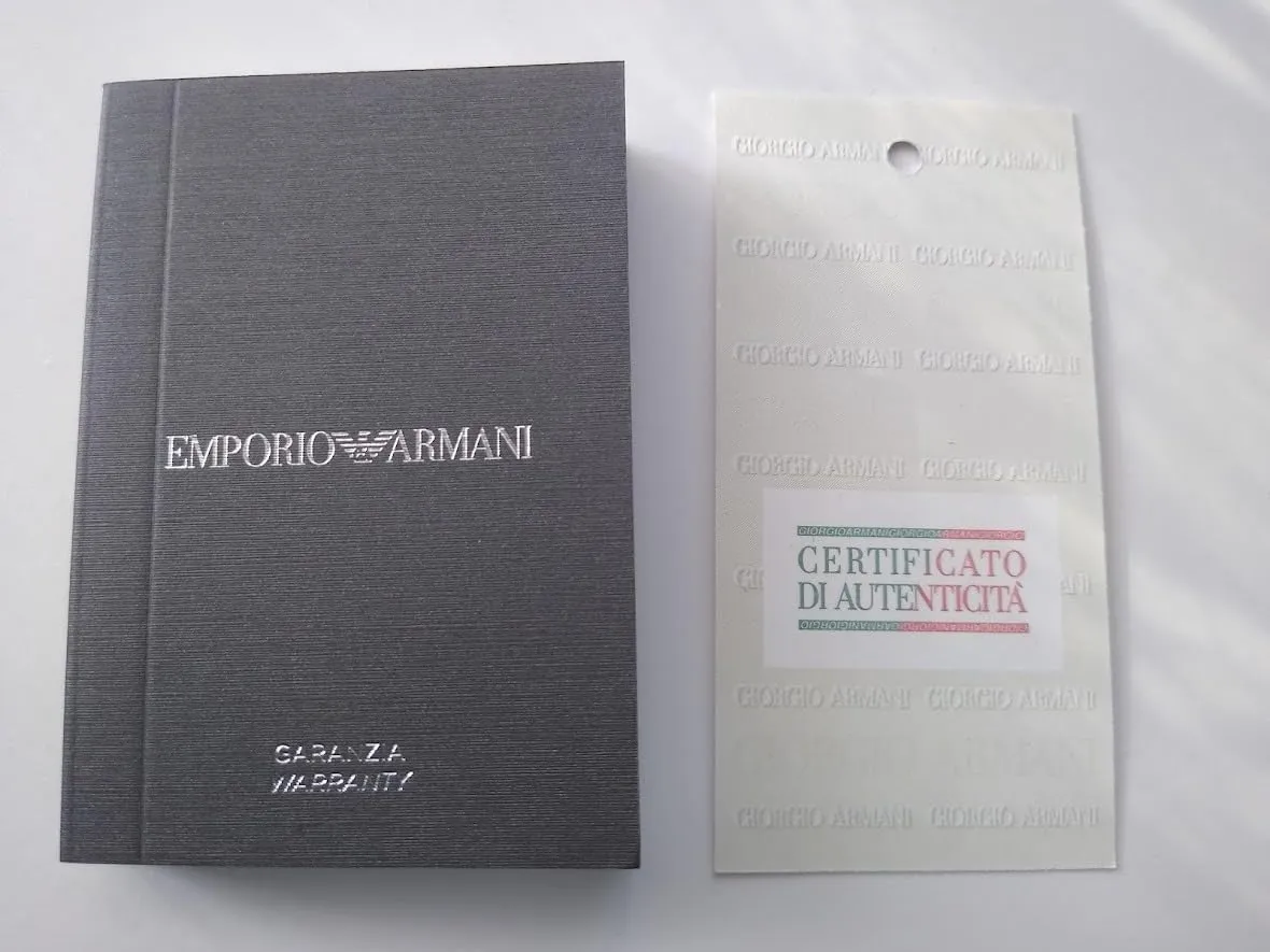 Emporio Armani Orologio Analogico Marrone Bianco