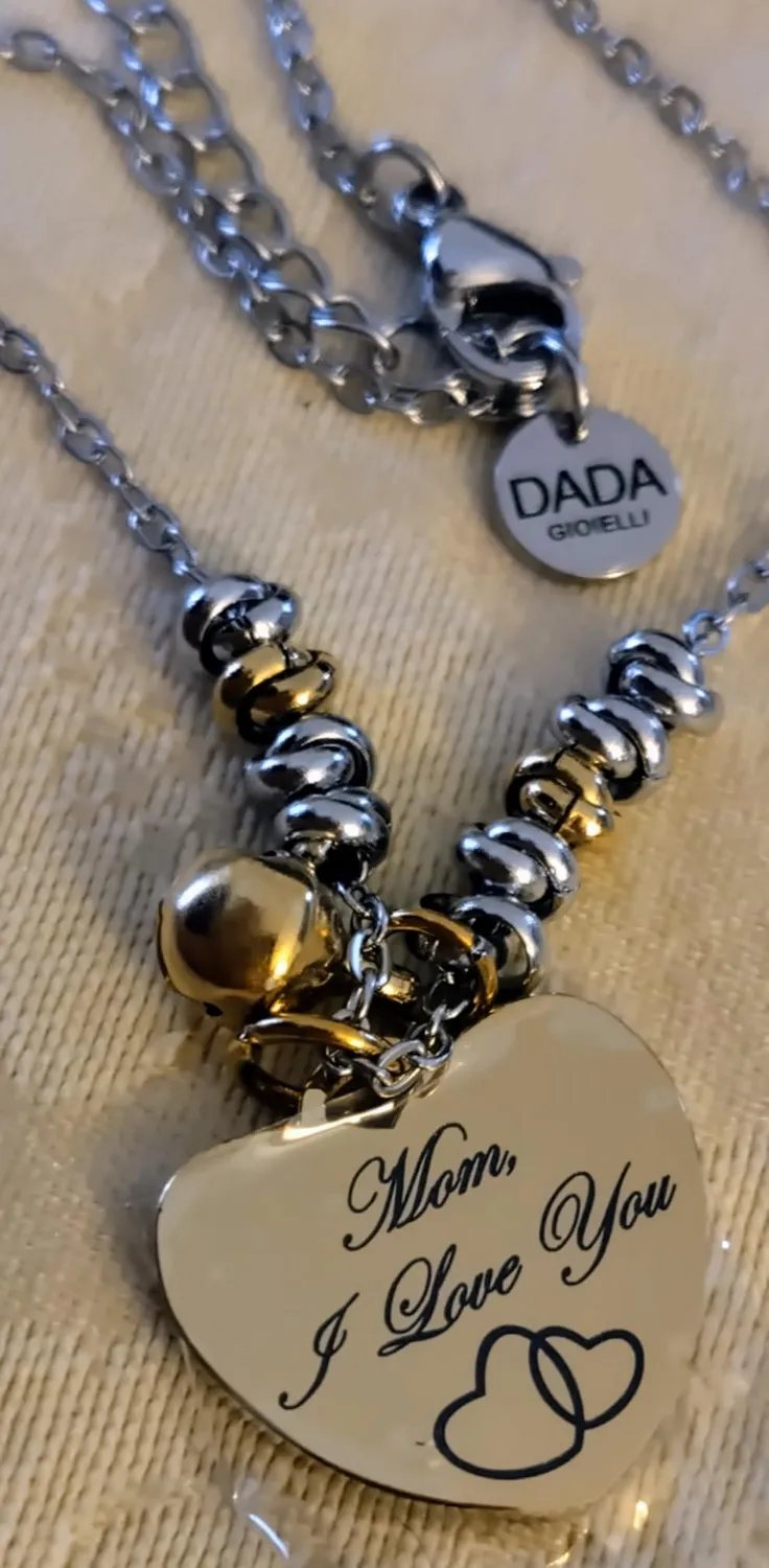 Dada Gioielli Collana Campanella Cuore Mamma Tutto Oro