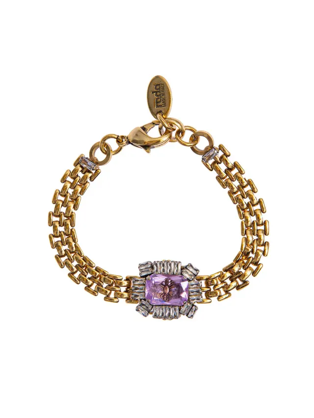 Rada Bracciale Catena con Pietra bracciale dorato pietra lilla