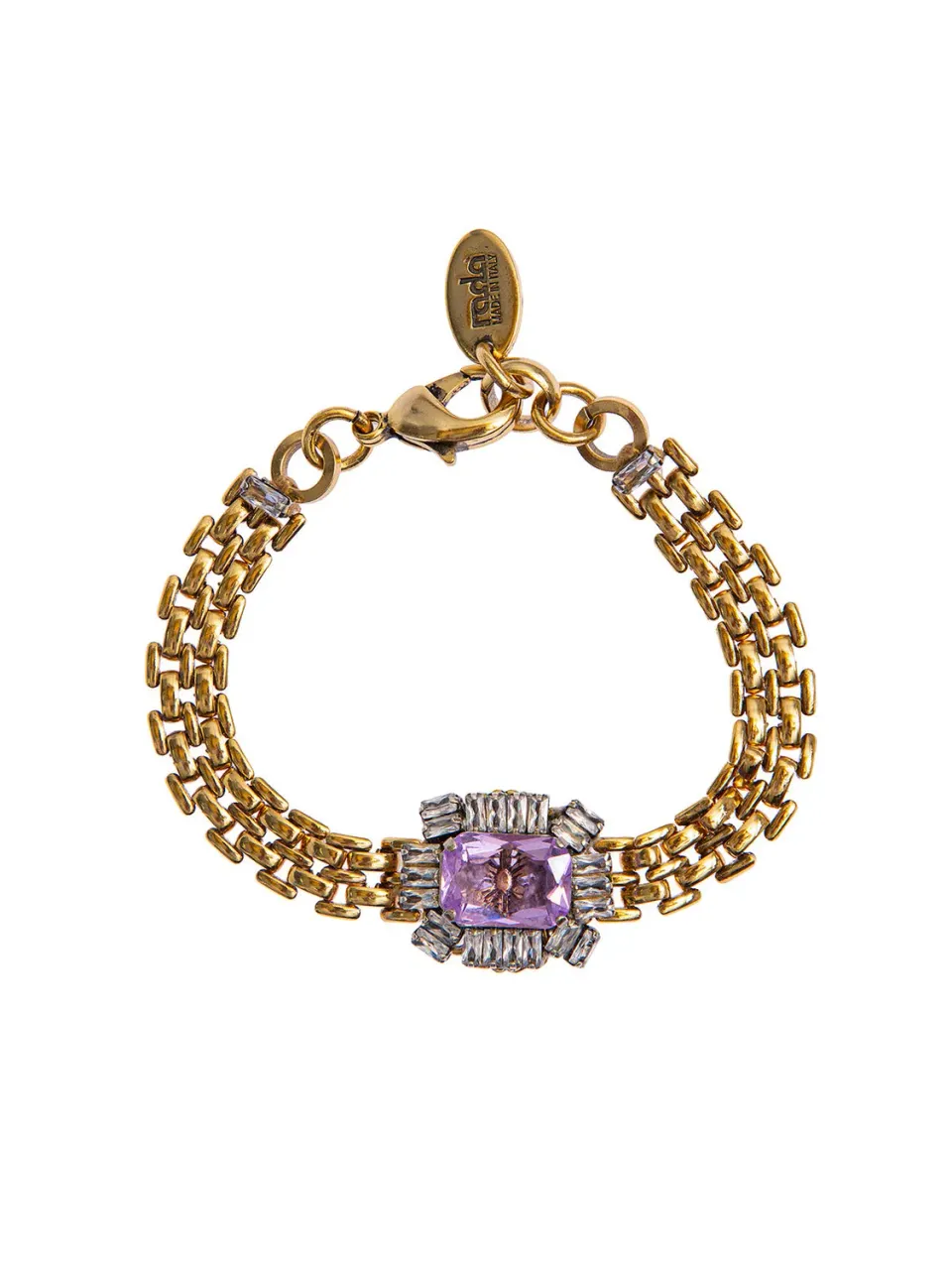Rada Bracciale Catena con Pietra bracciale dorato pietra lilla