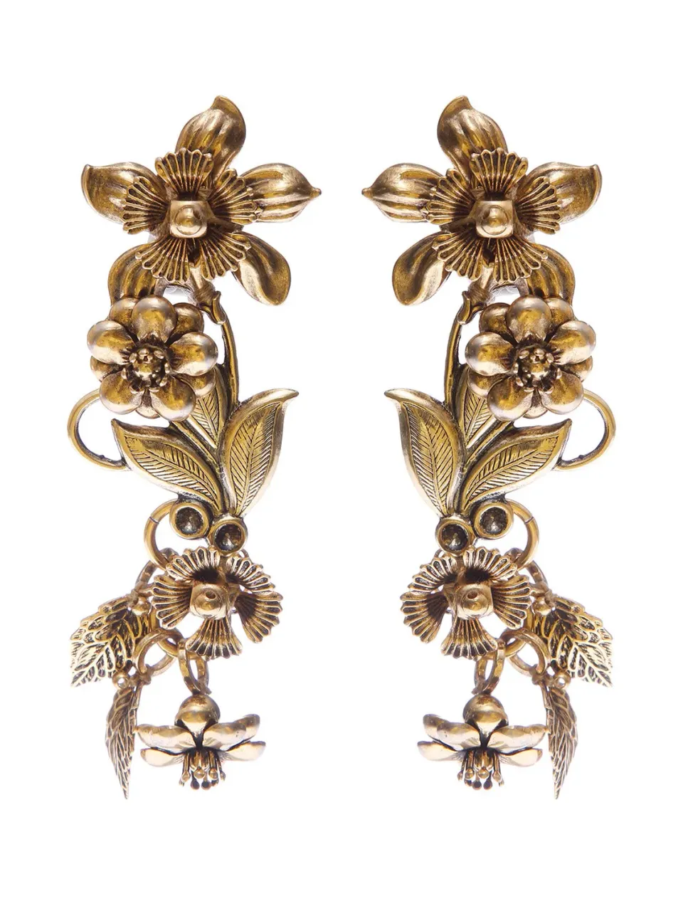 Rada Orecchini fiori a cascata oro antico ottone