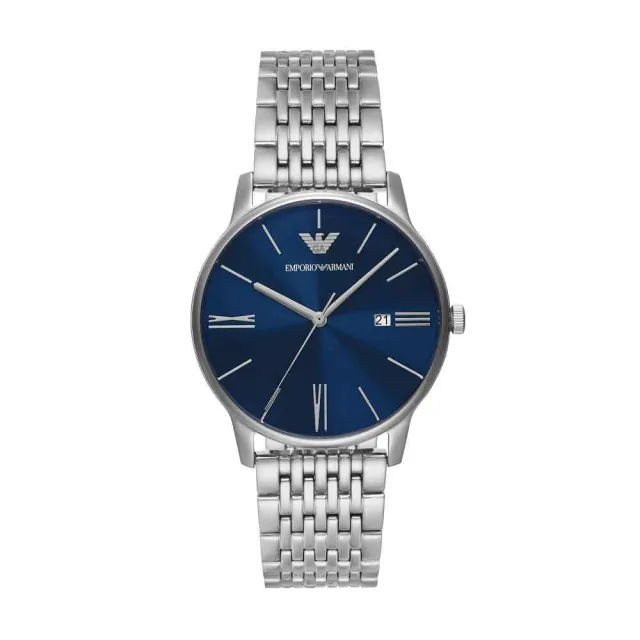 Emporio Armani Orologio Analogico Blu Argento