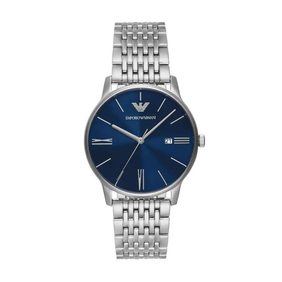 Emporio Armani Orologio Analogico Blu Argento