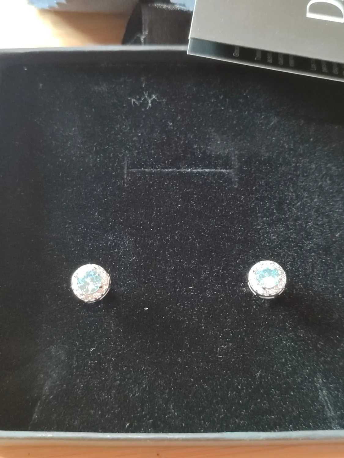 Dada Gioielli Punto Luce Orecchini Rotondo 8mm Acquamarina Argento