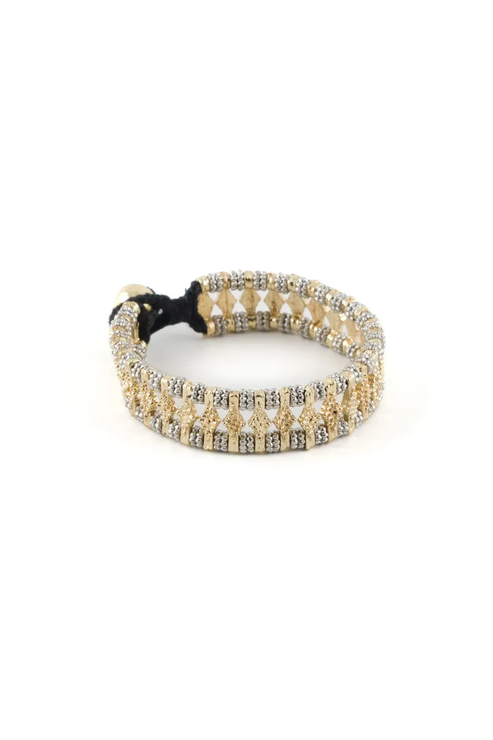 House of Tuhina Hema bracciale oro luna fatto a mano